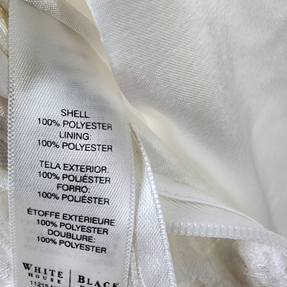 White House Black Market Lace Fit and Flare Dress Cream Champagne Tan Size 14 - Picture 7 of 14